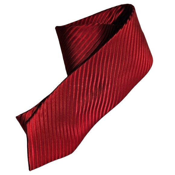 Vintage Burma Bibas Handmade Silk Tie Monochrome Angular Stripes Mens 3.5" x 60" - Picture 6 of 6